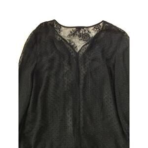 Ann Taylor elegant button-down black blouse
